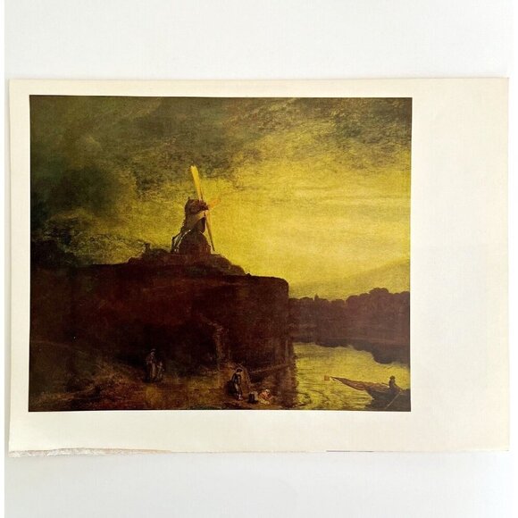 The Mill Rembrandt Landscape Master of Light Color Plate Art Print 1939 LGADCP - Picture 3 of 3